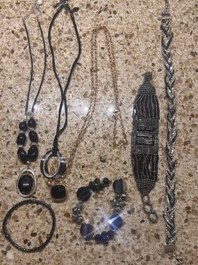 Black and Silver Jewelry Bundle